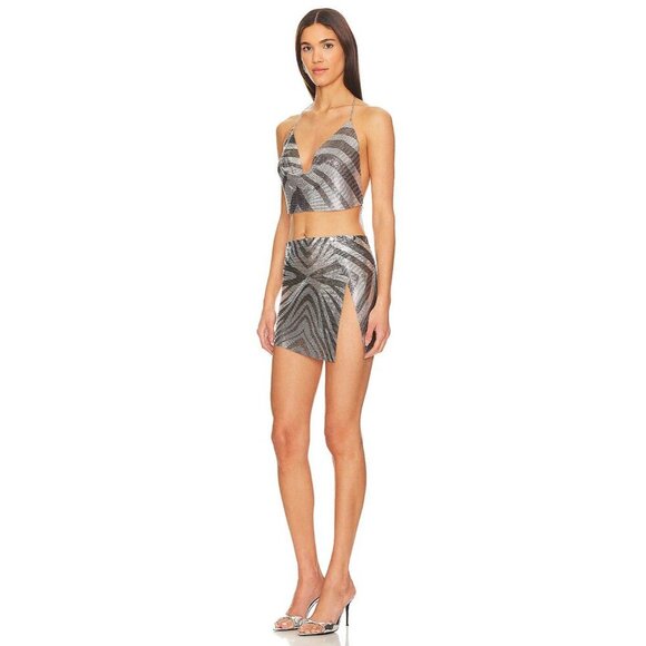 8 Other Reasons Gigi Zebra Two Piece Set in Zebra One Size New Womens Chainmail - Picture 3 of 10
